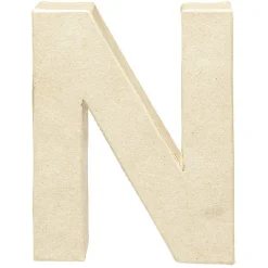 Lettre N à décorer en papier maché