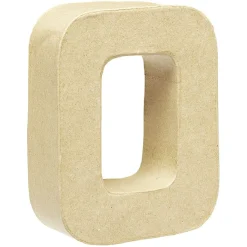 Lettre O à décorer en papier maché
