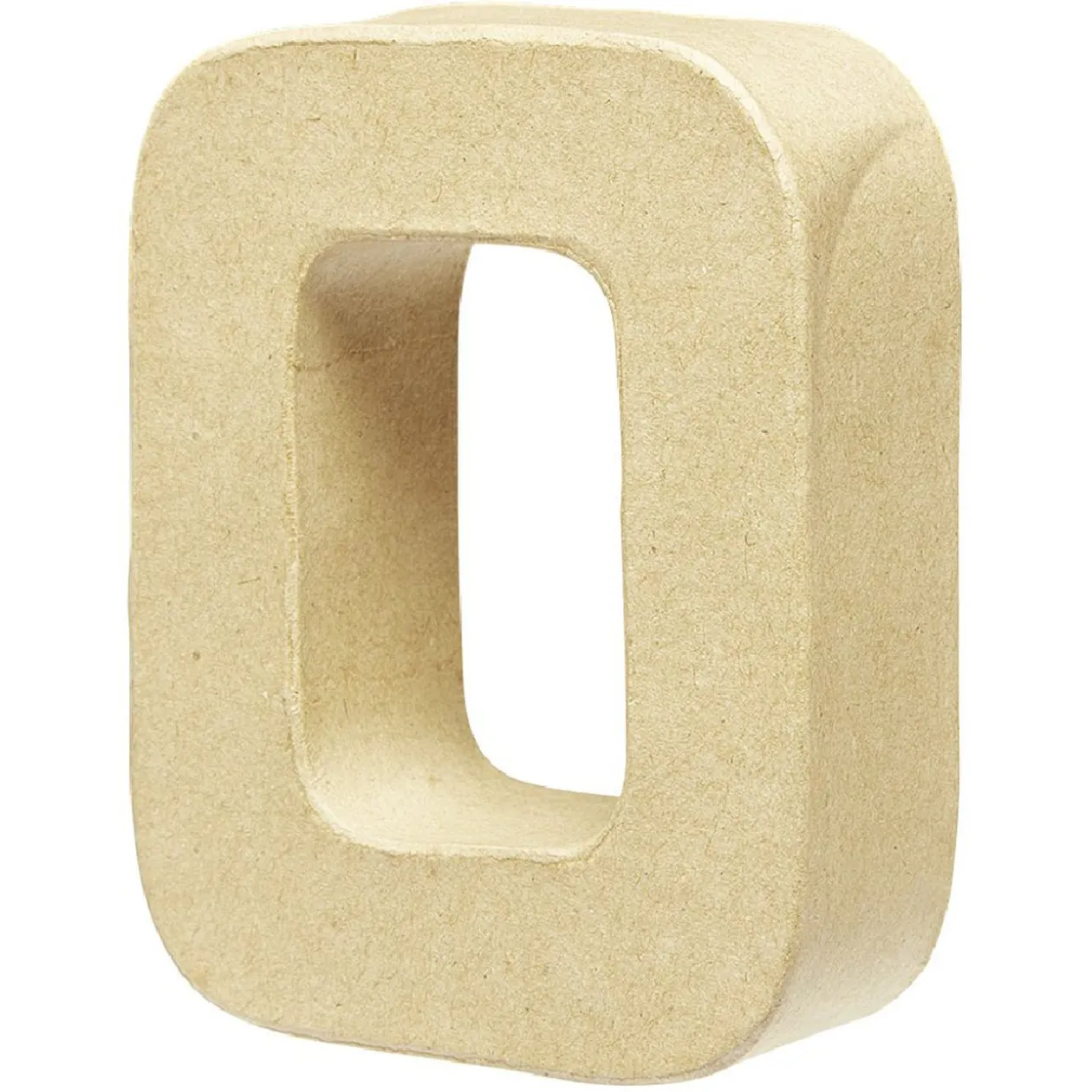 Lettre O à décorer en papier maché