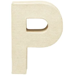 Lettre P à décorer en papier maché