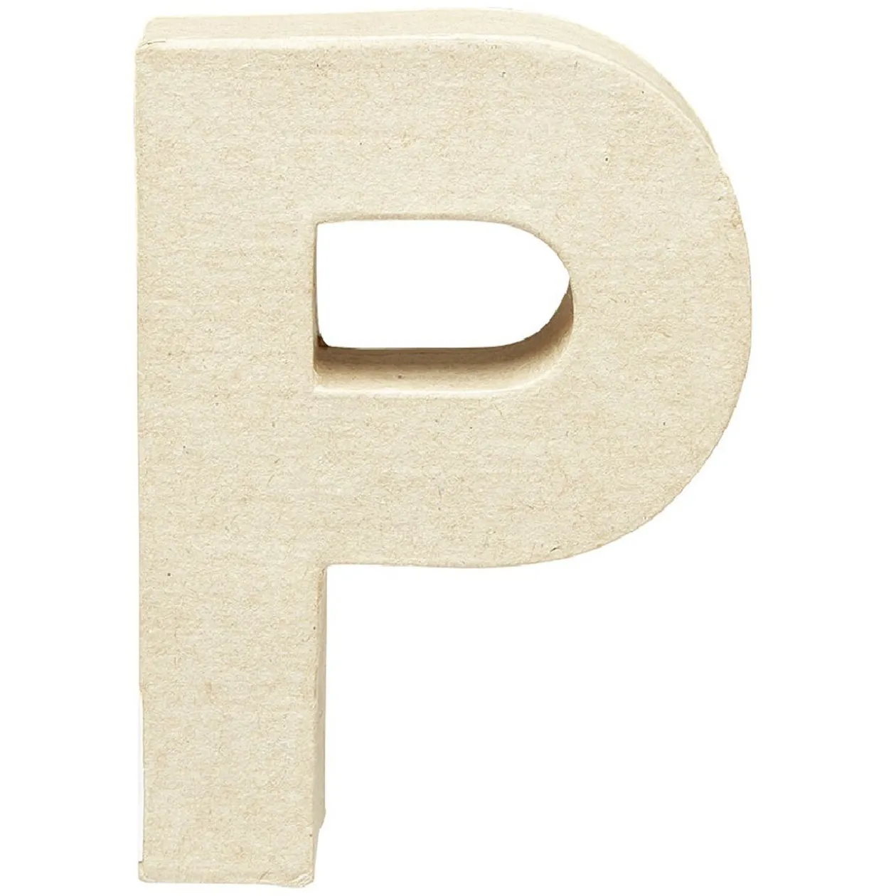 Lettre P à décorer en papier maché