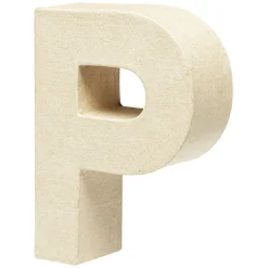 Lettre P à décorer en papier maché