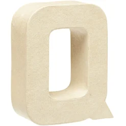Lettre Q à décorer en papier maché