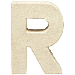 Lettre R à décorer en papier maché