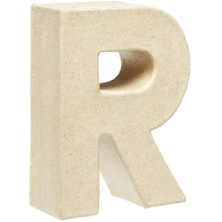 Lettre R à décorer en papier maché