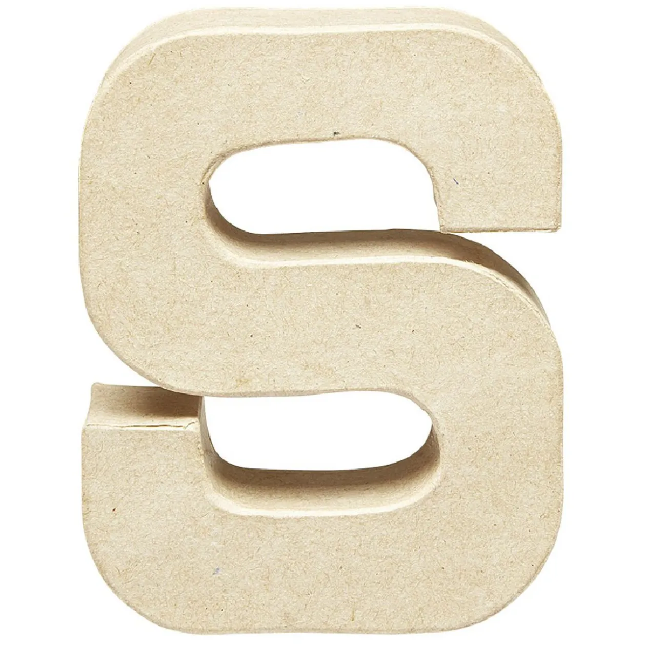 Lettre S à décorer en papier maché