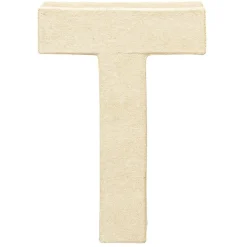 Lettre T à décorer en papier maché