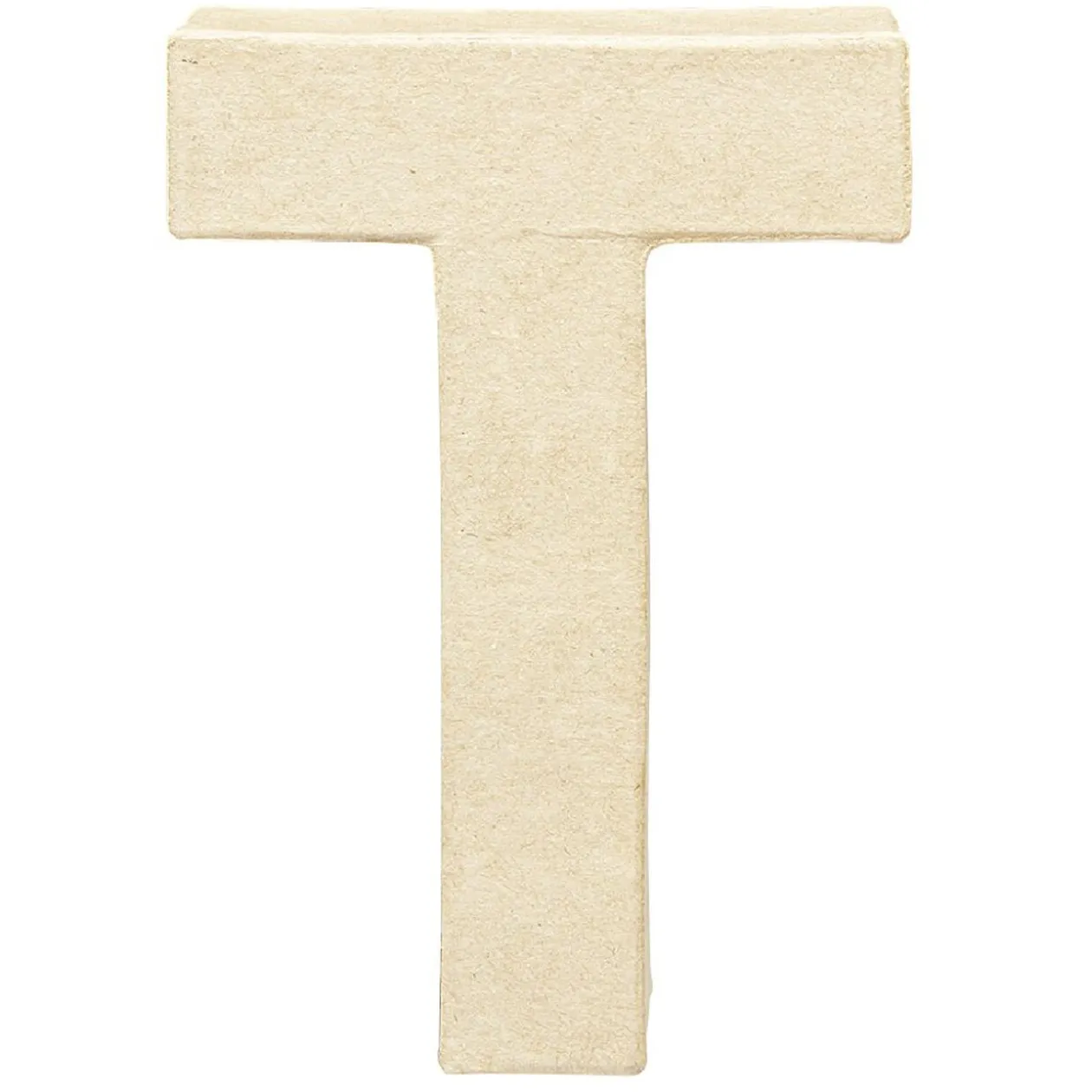 Lettre T à décorer en papier maché