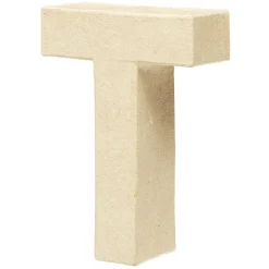 Lettre T à décorer en papier maché