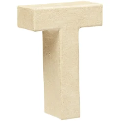 Lettre T à décorer en papier maché