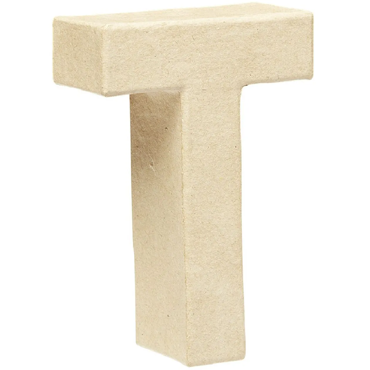 Lettre T à décorer en papier maché