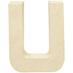 Lettre U à décorer en papier maché