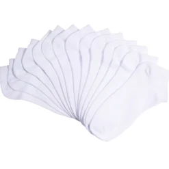 Lot 7 paires chaussettes tige basse coton et polyester - 3 coloris