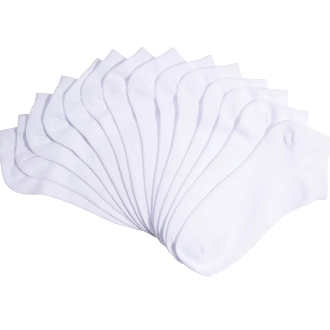 Lot 7 paires chaussettes tige basse coton et polyester - 3 coloris