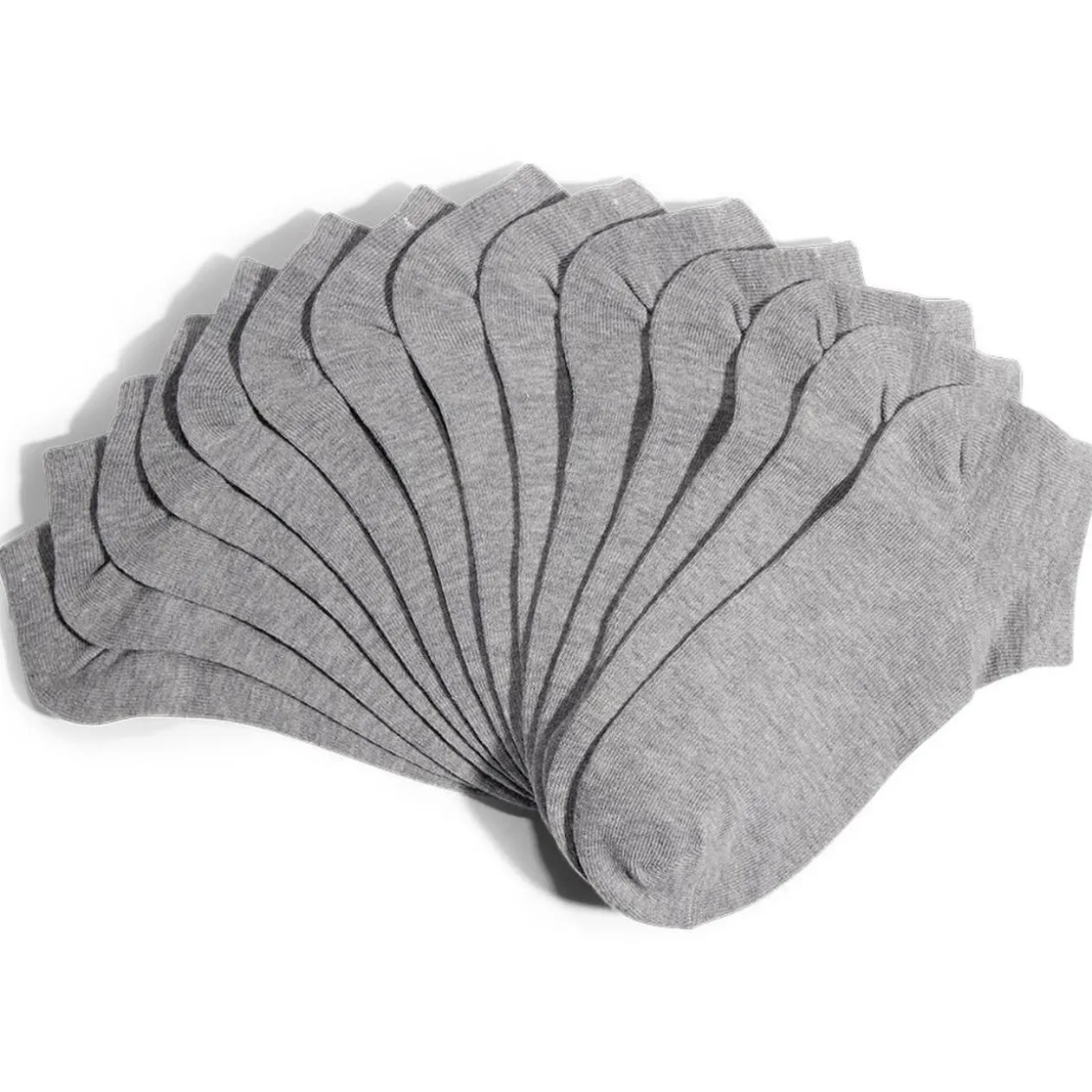 Lot 7 paires chaussettes tige basse coton et polyester - 3 coloris