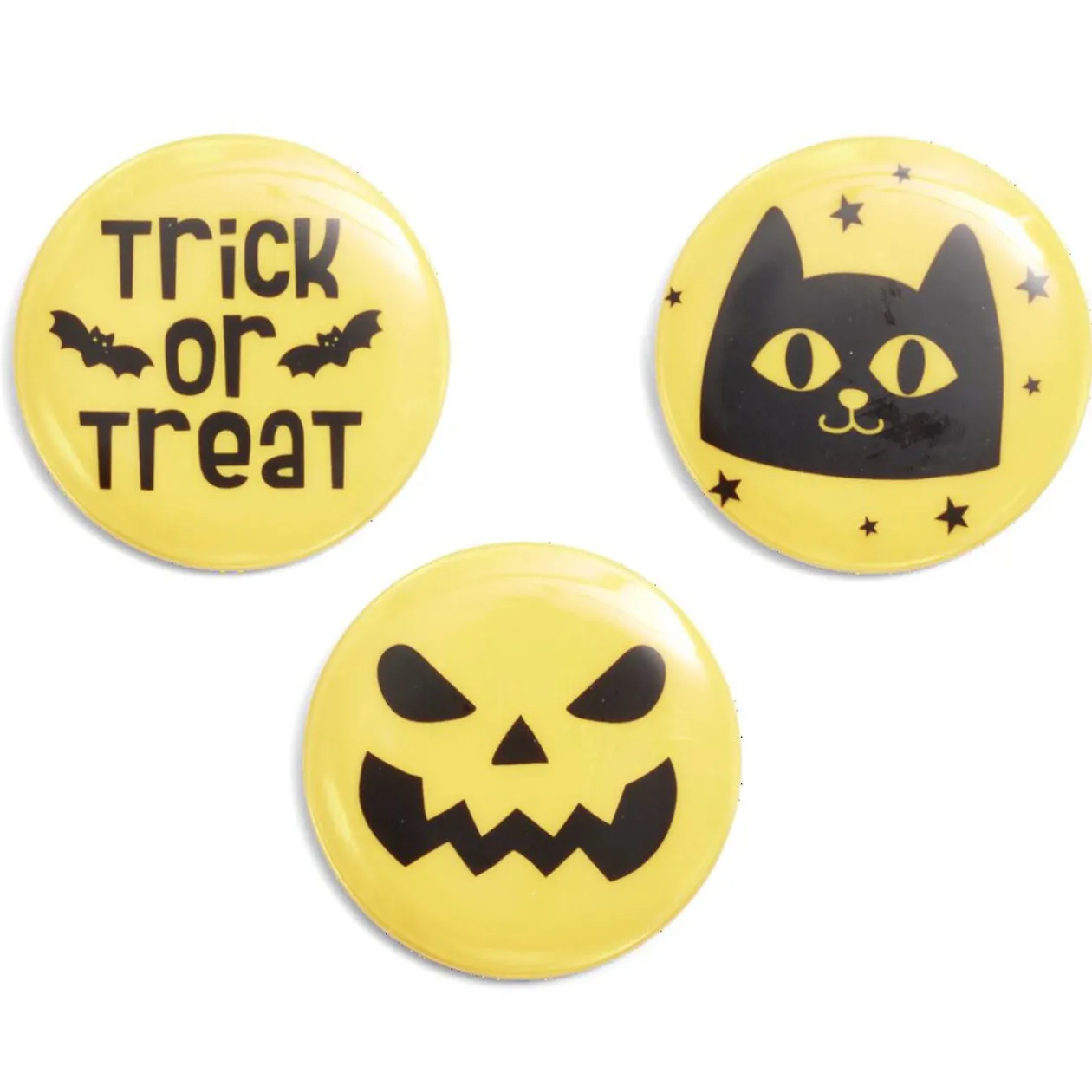 Lot de 3 badges Halloween