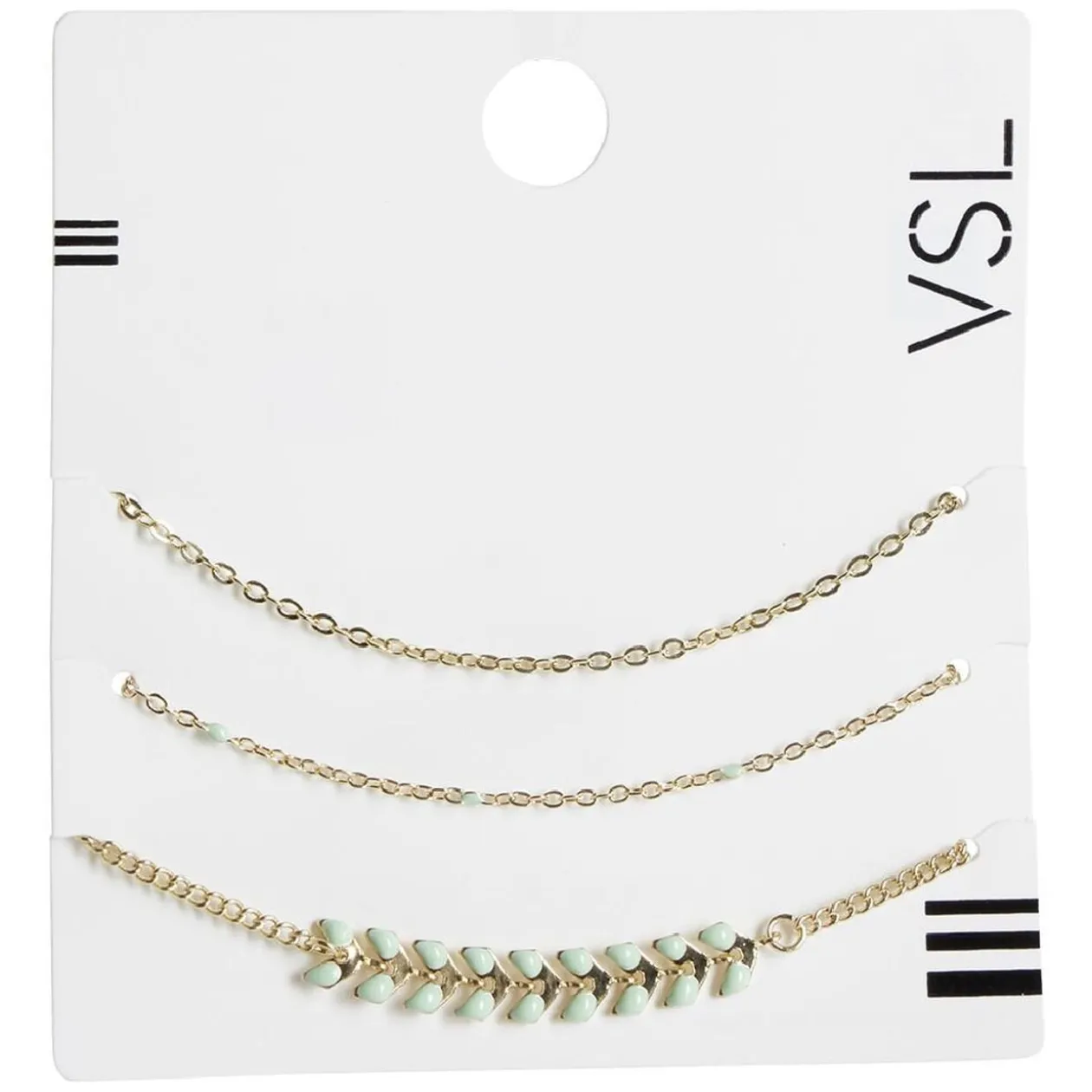 Lot de 3 bracelets chaîne style bohème doré motif épi de blé