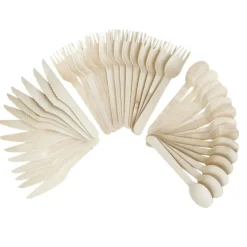 Lot de 48 couverts en bambou