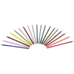 Lot de 80 crayons de couleur dans baril en plastique