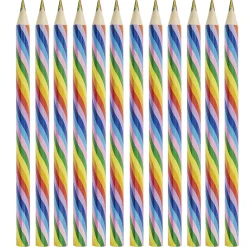 Lot de 12 crayons de couleur arc-en-ciel
