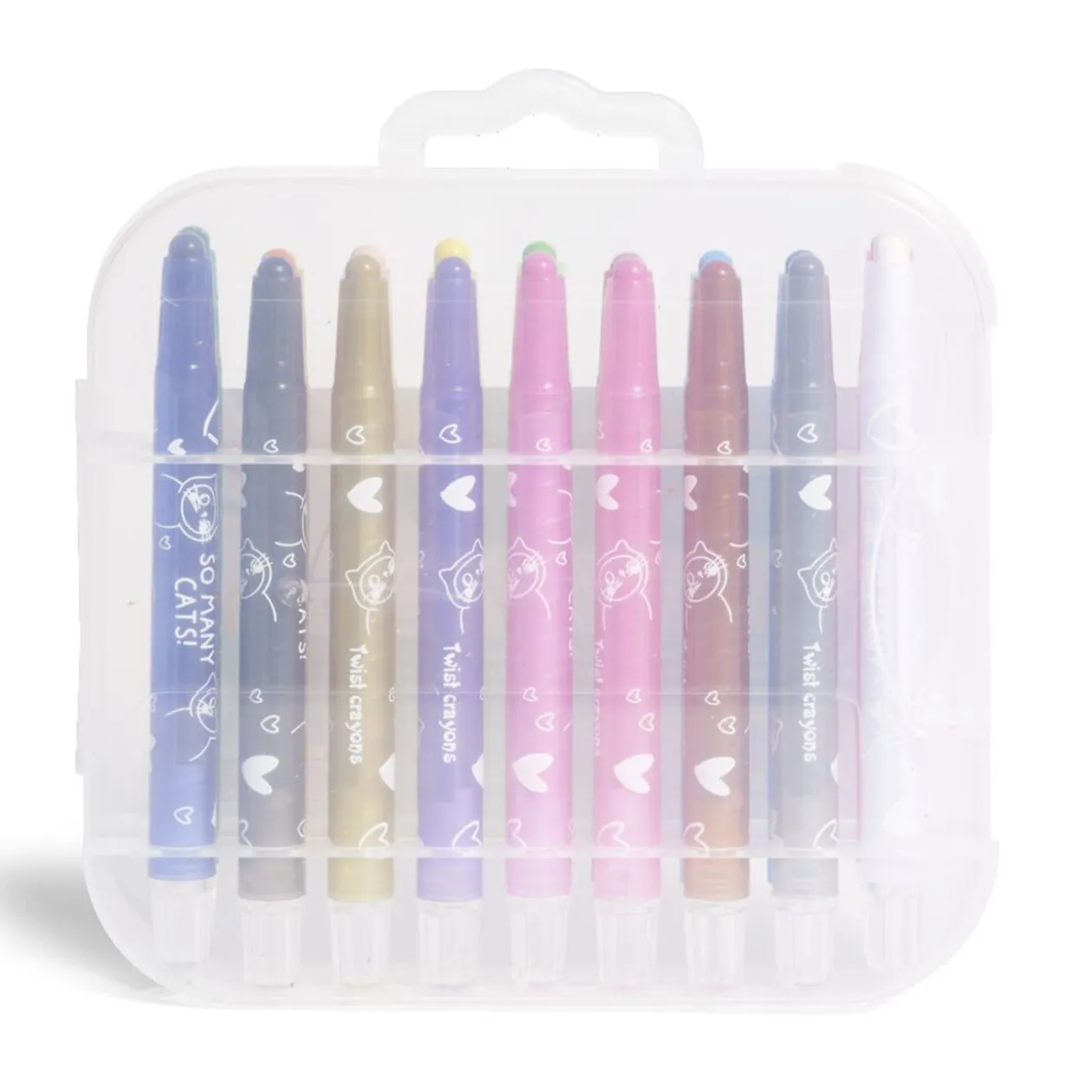 Lot de 18 crayons twistables multicolore