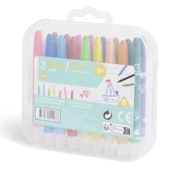 Lot de 18 crayons twistables multicolore