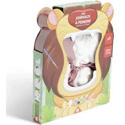 Lot de 3 figurines à peindre thème savane - Peinture et pinceau inclus