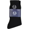 Lot de 3 paires de chaussettes Sergio Tacchini coton noir