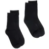 Lot de 2 paires de chaussettes 41/45 en fibre de bambou noir