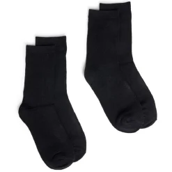 Lot de 2 paires de chaussettes 41/45 en fibre de bambou noir