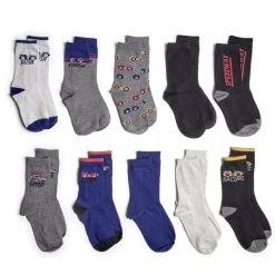 Lot de 10 paires de chaussettes pour enfant polycoton