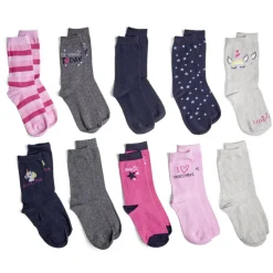 Lot de 10 paires de chaussettes pour enfant polycoton