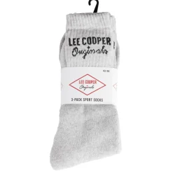 Lot de 3 paires de chaussettes Lee Cooper homme coton gris 43/46