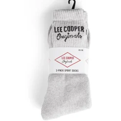 Lot de 3 paires de chaussettes Lee Cooper homme coton gris 43/46