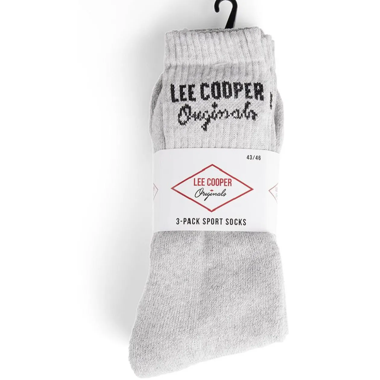 Lot de 3 paires de chaussettes Lee Cooper homme coton gris 43/46