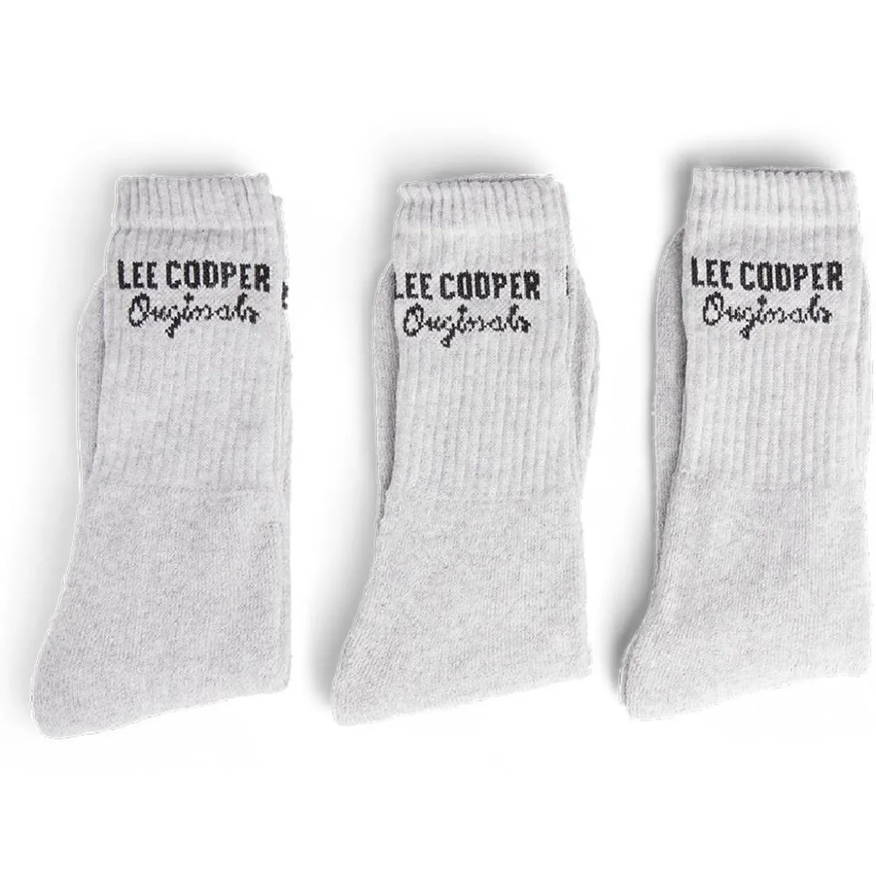 Lot de 3 paires de chaussettes Lee Cooper homme coton gris 43/46