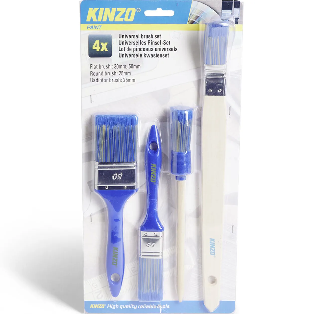 Lot de pinceaux 50/30mm x2 et bouts arrondis x2