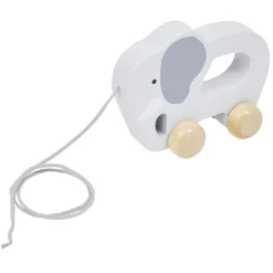 Éléphant à tirer en bois