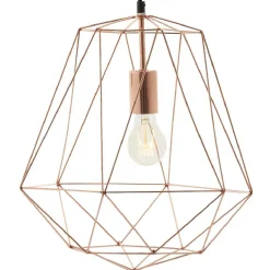 Luminaire à suspension filaire en métal cuivre