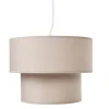 Luminaire à suspension filaire moderne en tissu taupe