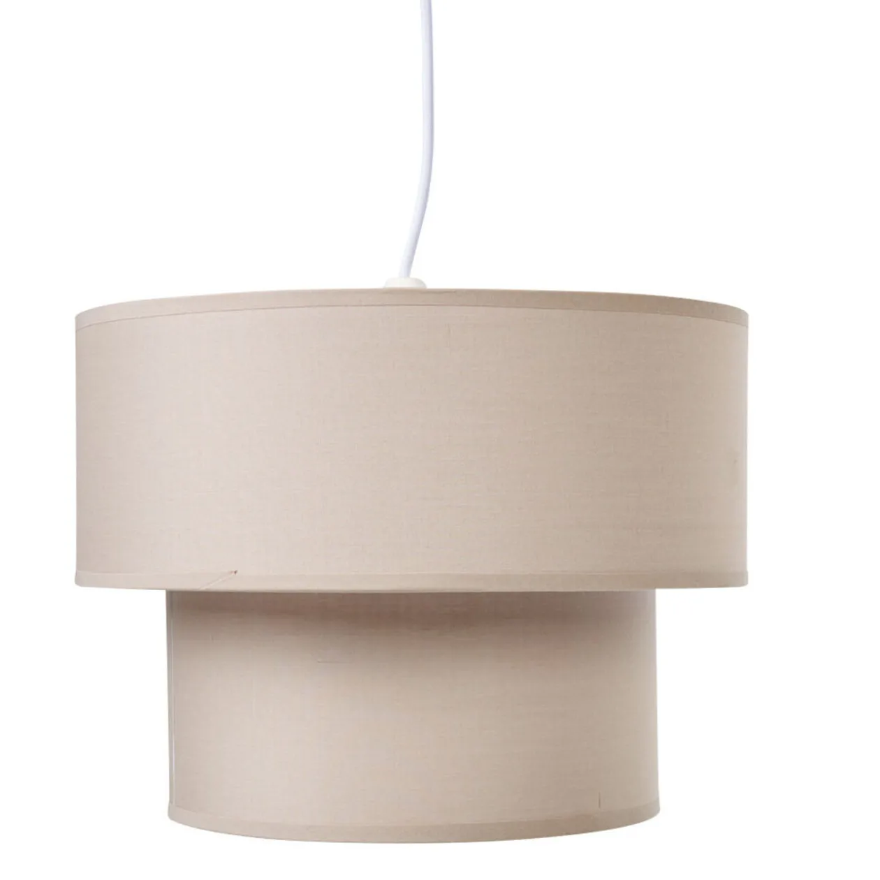 Luminaire à suspension filaire moderne en tissu taupe