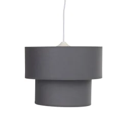 Luminaire à suspension filaire moderne en tissu gris