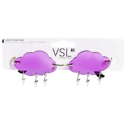 Lunettes fantaisie adulte nuage avec pendentif violet
