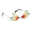 Lunettes fantaisies adulte libellule orange et vert