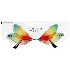 Lunettes fantaisies adulte libellule orange et vert