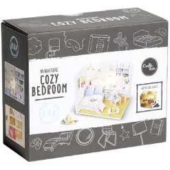 Maison miniature à assembler avec lumière LED - Chambre