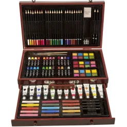 Mallette d'artiste peinture et dessin 112 pièces