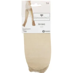 Mi-bas voile beige 20D x3