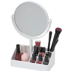 Miroir double avec organiseur cosmétique