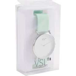 Montre à cadran rond bracelet pastel